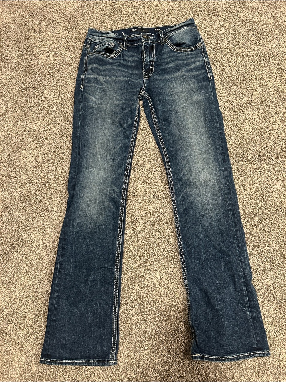 BKE Dark Blue Wide Leg Jeans 31x34